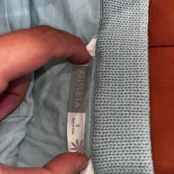 Athleta Womens Knit Lace Skirt S Green Textured Design Elastic Waistband Versati - Picture 6 of 9